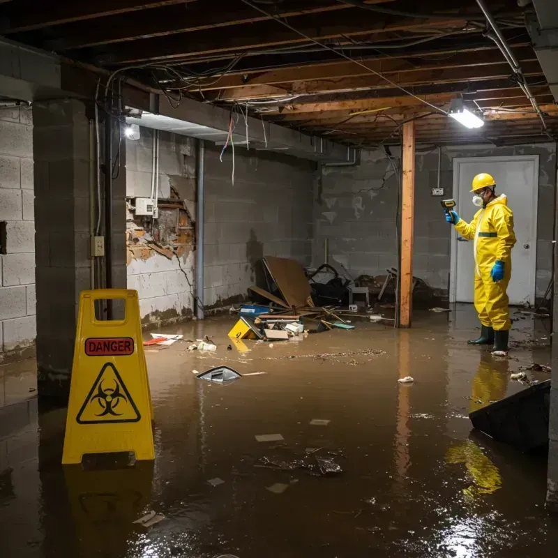 Flooded Basement Electrical Hazard in Brush Prairie, WA Property